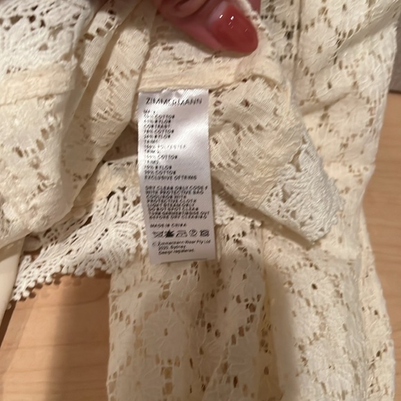 Authentic Zimmermann lace blouse shirt size 0 fits US 0-4. Excellent condition - Picture 9 of 9